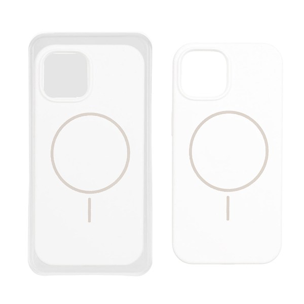 قاب سیلیکونی پاک کنی اورجینال Magsafe مدل Apple iPhone 13 / iPhone 14 - سفید (پک دار)