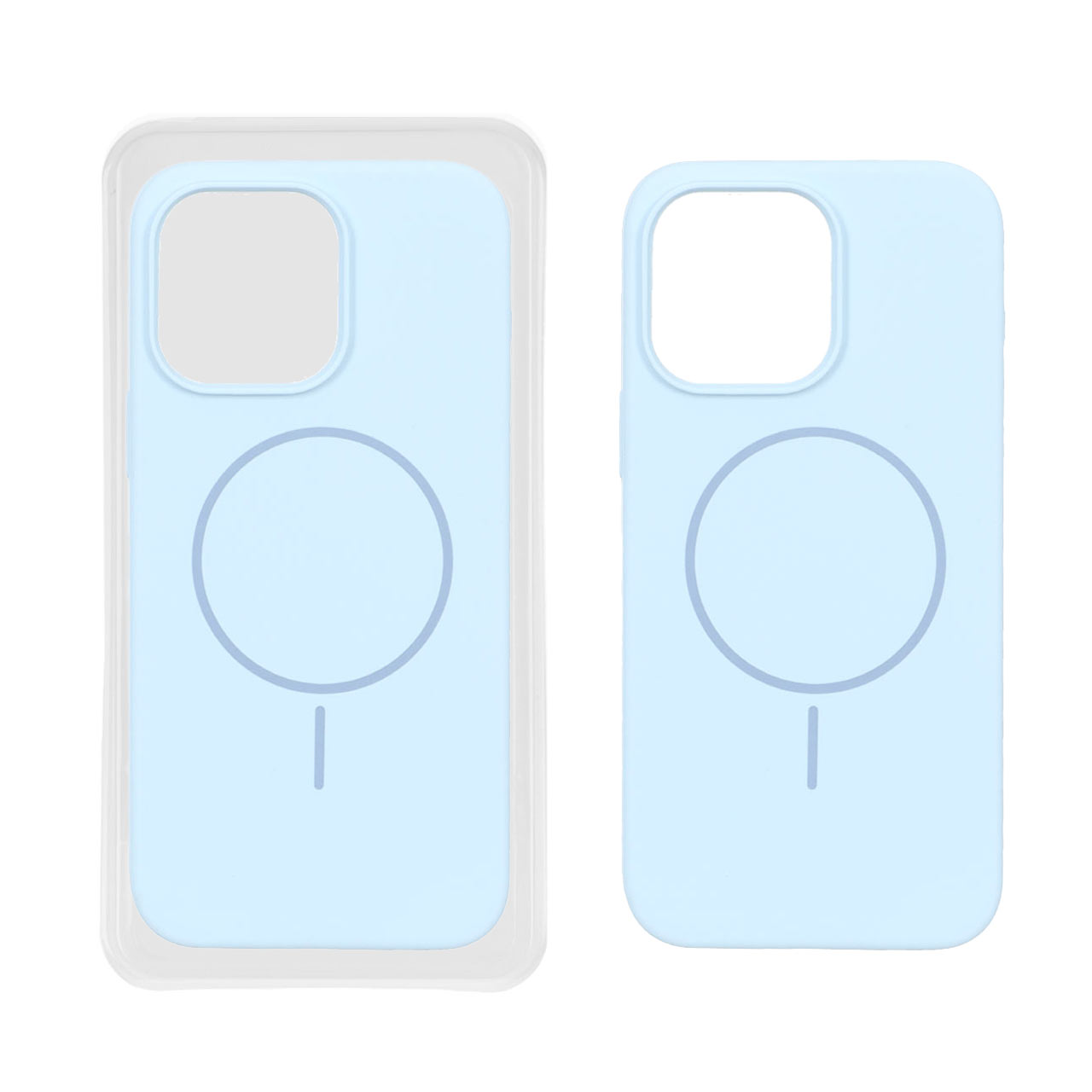 قاب سیلیکونی پاک کنی اورجینال Magsafe مدل Apple iPhone 14 Pro Max - آبی آسمانی (پک دار)