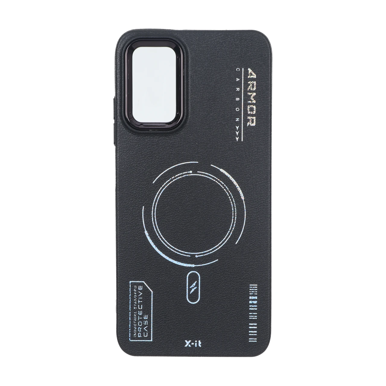 قاب Armor لنز متال Texture طرح مگ سیف Xiaomi Poco M3 / Redmi 9T 4G - مشکی