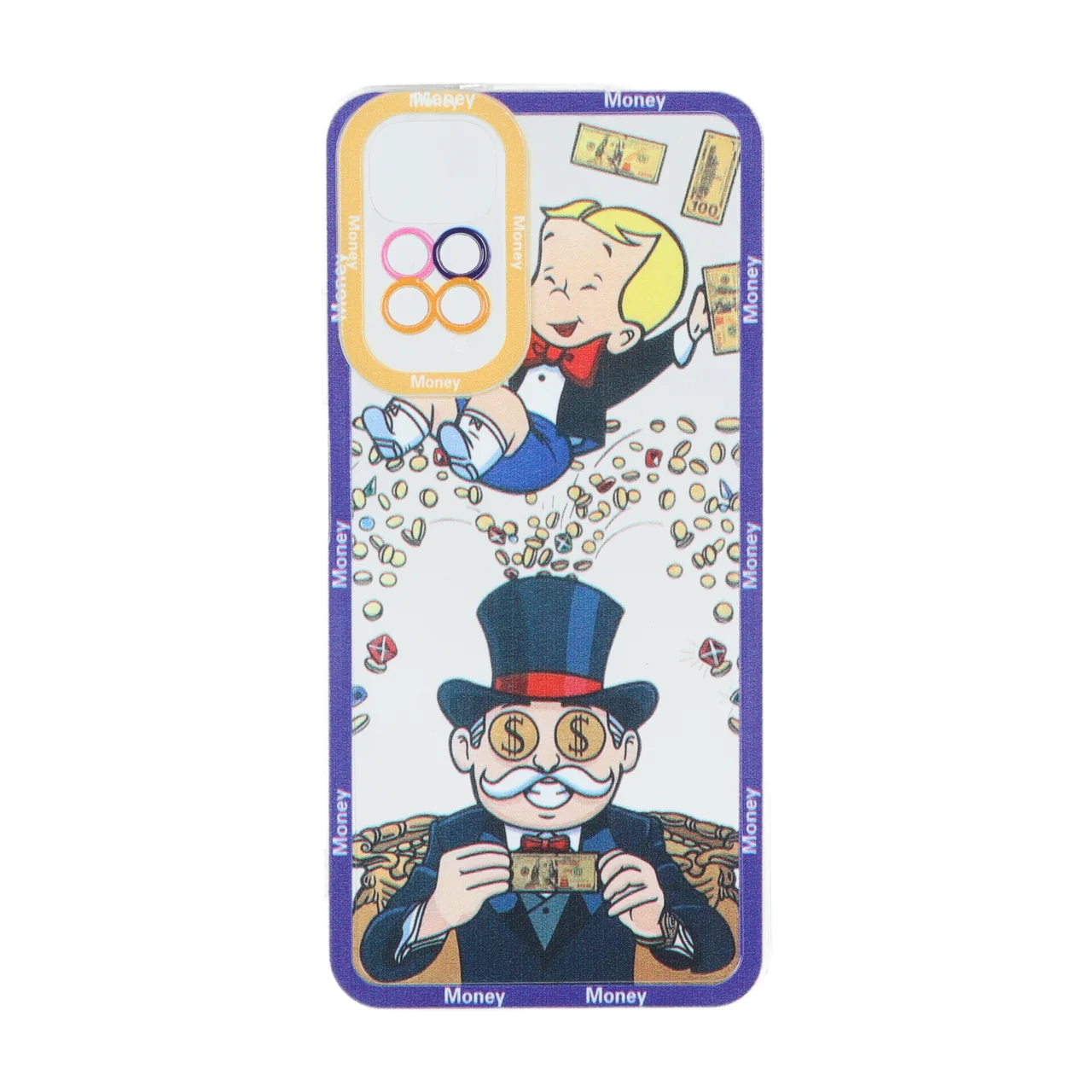 قاب ژله ای طرح دار دور رنگی Xiaomi Redmi Note 11 4G / Redmi Note 11S - کد 9