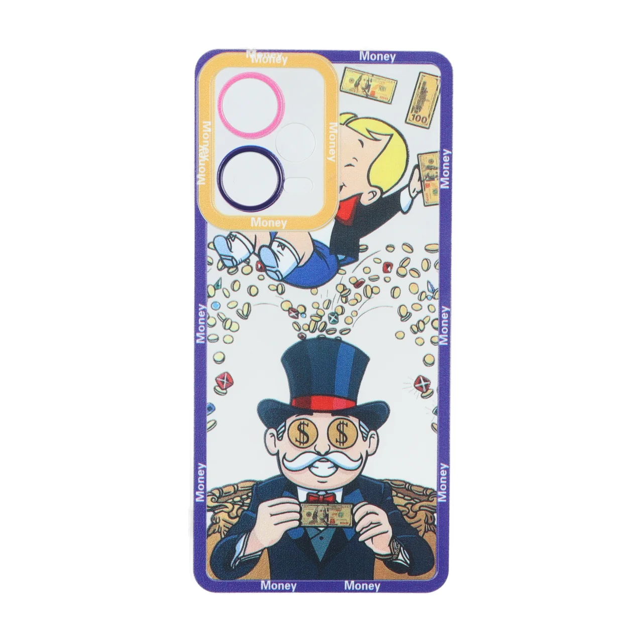 قاب ژله ای طرح دار دور رنگی Xiaomi Redmi Note 12 Pro 5G - کد 73