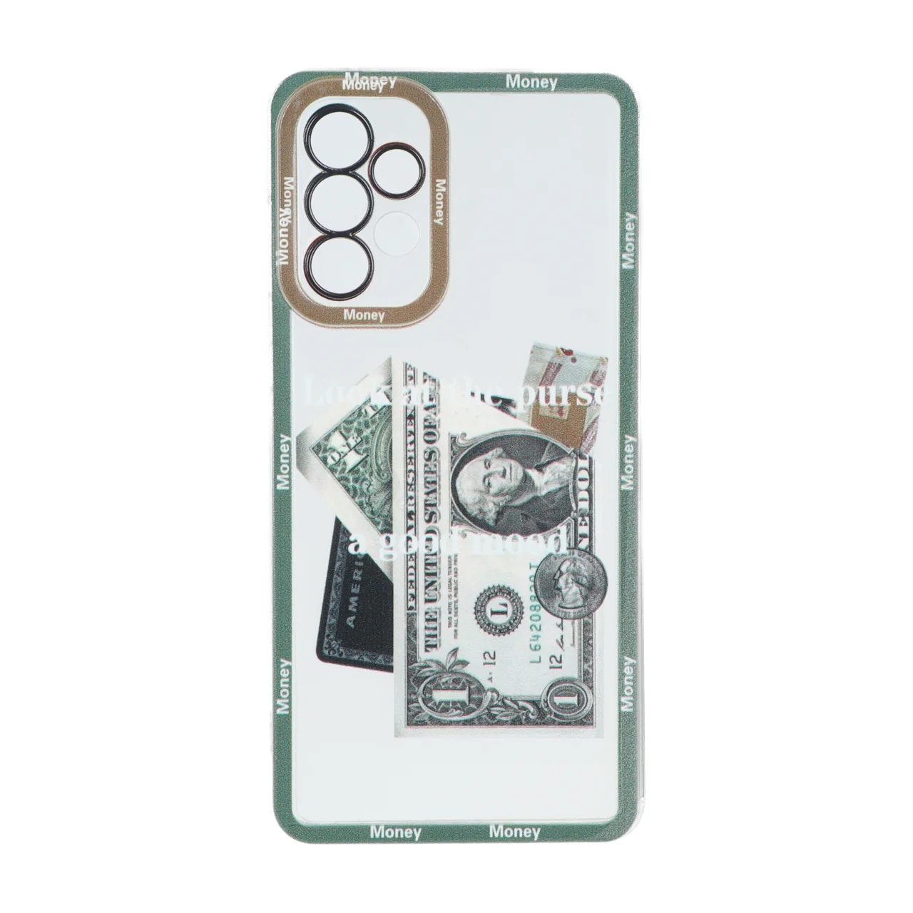 قاب ژله ای طرح دار دور رنگی Samsung Galaxy A73 - کد 105