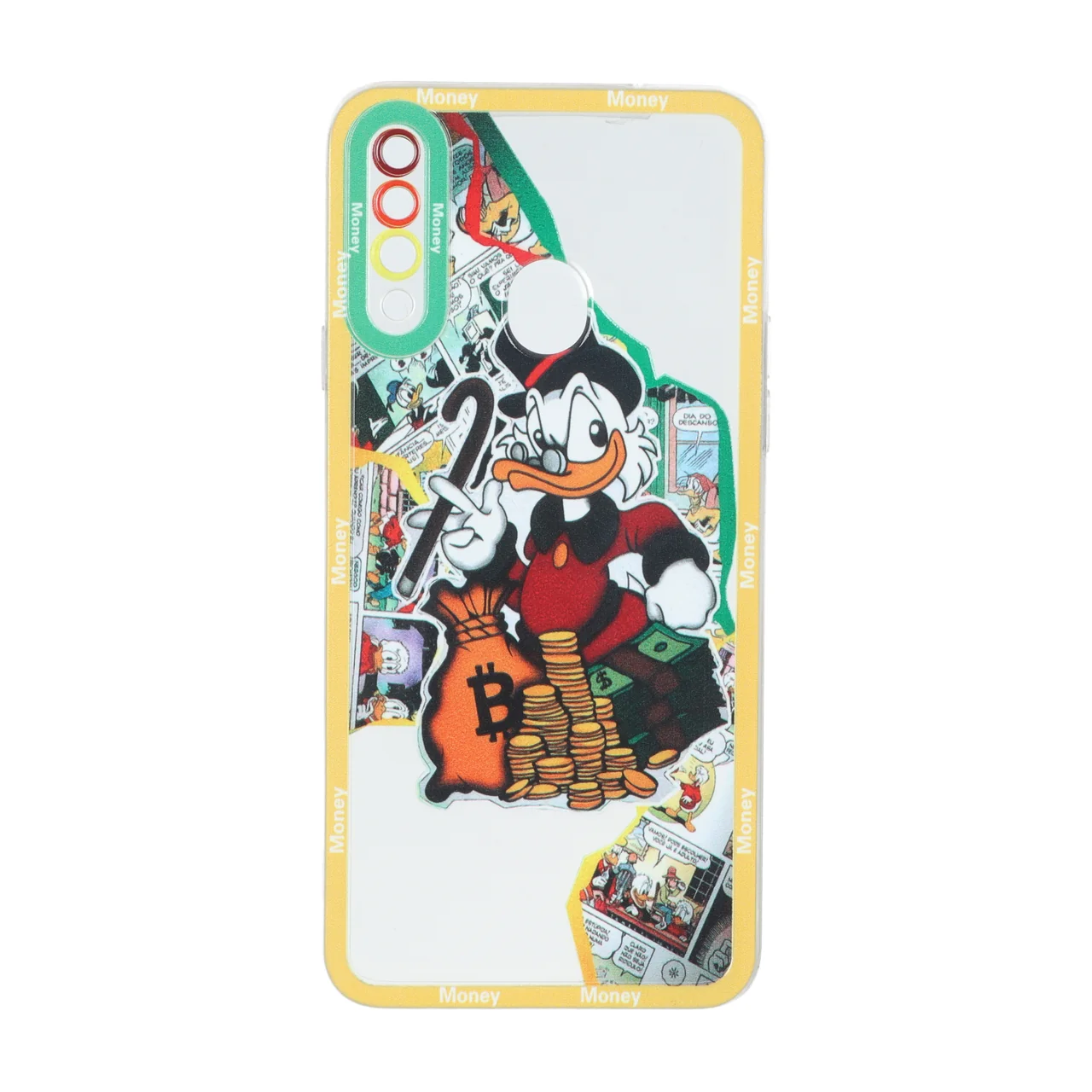 قاب ژله ای طرح دار دور رنگی Samsung Galaxy A20s - کد 165