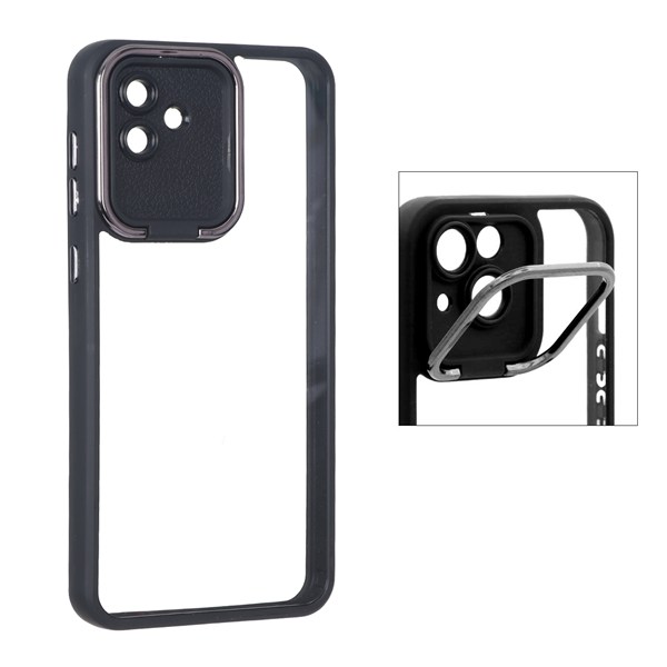 قاب شفاف New skin استند دار Samsung Galaxy A04 / M13 5G - مشکی