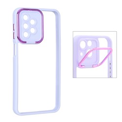 قاب شفاف New skin استند دار Samsung Galaxy A23 - یاسی