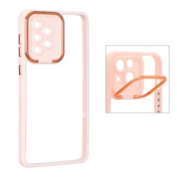 قاب شفاف New skin استند دار Samsung Galaxy A73 - گلبهی