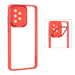قاب شفاف New skin استند دار Samsung Galaxy A73 - قرمز