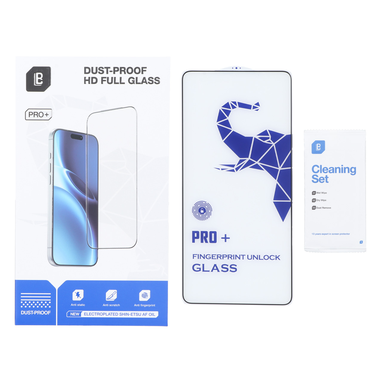 محافظ صفحه نمایش شیشه ای اورجینال Full Cover Anti Static Lanbi Pro Plus مدل Samsung Galaxy S25 Ultra (پک دار)