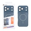 قاب C Case سیلیکونی PVD MagSafe محافظ لنز گلس دار Apple iPhone 17 Pro Max - سرمه ای (پک دار)