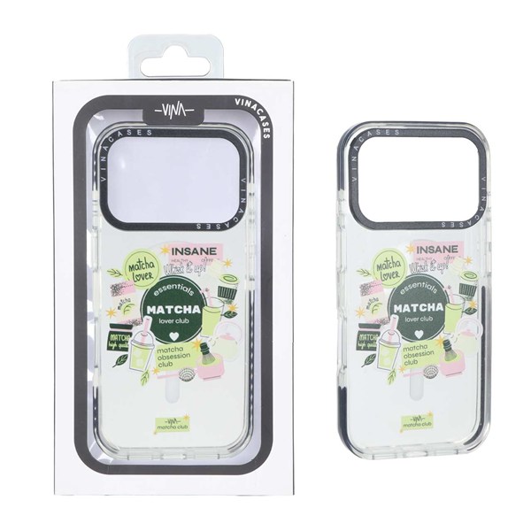 قاب اورجینال Vina شفاف Magsafe طرح دار Apple iPhone 17 Pro - کد 415 (پک دار)