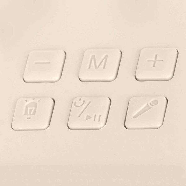 اسپیکر بی سیم مدل K12 - بژ- دو میکروفن (کارکرده)