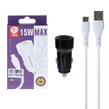 شارژر فندکی فست دو پورت You Sheng Ku مدل Y-73 15W به همراه کابل شارژ Type-C - مشکی - ASP (گارانتی شش ماهه آروین)
