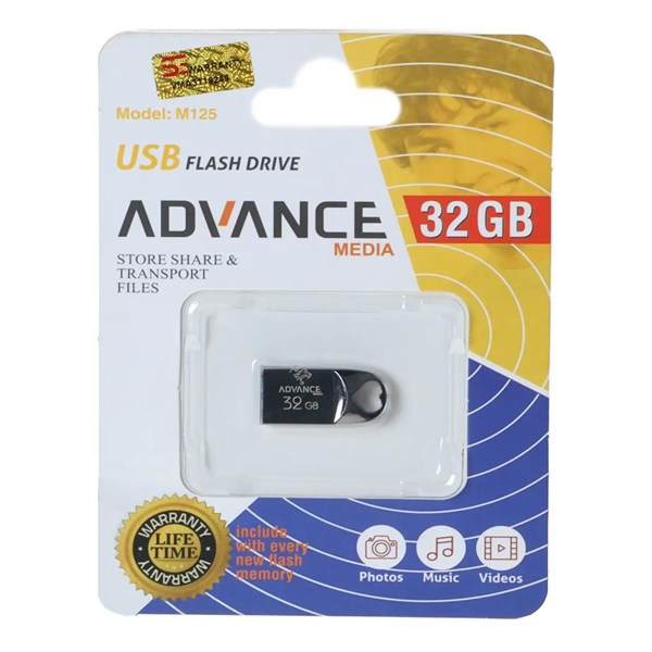 فلش مموری Advance Media مدل M125 USB2.0 ظرفیت 32GB - مشکی