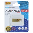 فلش مموری Advance Media مدل M122 USB2.0 ظرفیت 64GB - طلایی