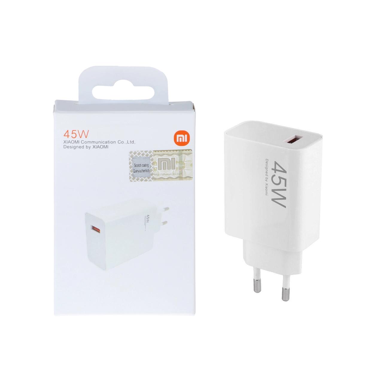 شارژر دیواری فست تک پورت Xiaomi مدل MDY-11-EZ 45W - سفید - KZN (اصل چین) (گارانتی شش ماهه Kezen)