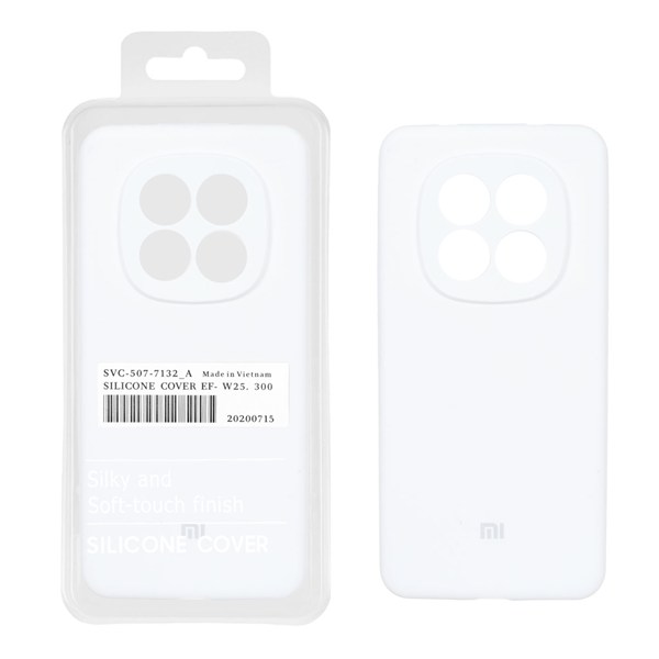 قاب سیلیکونی پاک کنی اورجینال درجه یک Xiaomi Redmi Note 15 Pro 4G - سفید (پک دار)