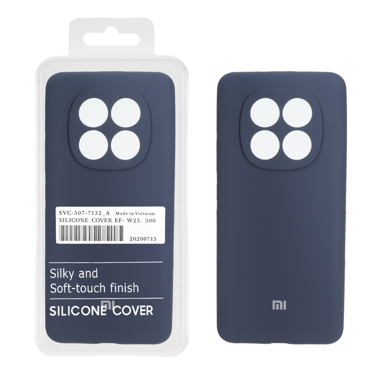 قاب سیلیکونی پاک کنی اورجینال درجه یک Xiaomi Redmi Note 15 - سرمه ای (پک دار)