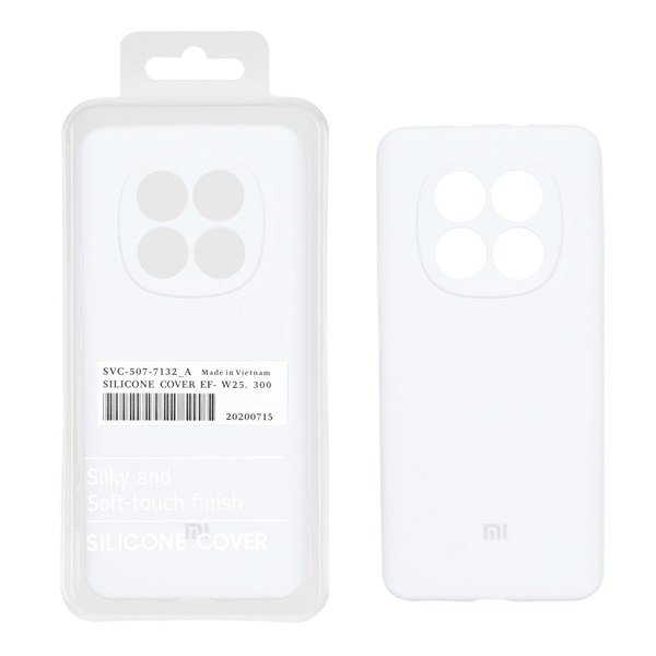 قاب سیلیکونی پاک کنی اورجینال درجه یک Xiaomi Redmi Note 15 - سفید (پک دار)