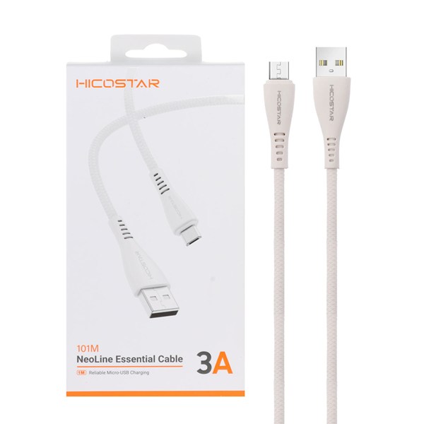 کابل شارژ فست اندروید Hicostar مدل 101M - سفید (پک ضعیف)