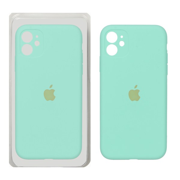 قاب سیلیکونی پاک کنی محافظ لنزدار اورجینال Apple iPhone 11 - سبز (پک اصلی)