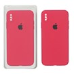 قاب سیلیکونی پاک کنی محافظ لنزدار اورجینال Apple iPhone X Max / iPhone XS Max - آلبالویی (پک اصلی)