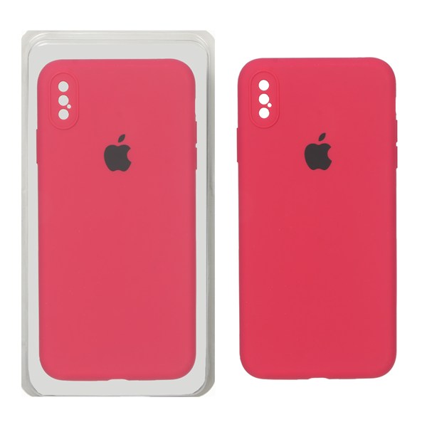 قاب سیلیکونی پاک کنی محافظ لنزدار اورجینال Apple iPhone X Max / iPhone XS Max - آلبالویی (پک اصلی)