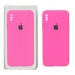 قاب سیلیکونی پاک کنی محافظ لنزدار اورجینال Apple iPhone X Max / iPhone XS Max - صورتی فانتزی (پک اصلی)