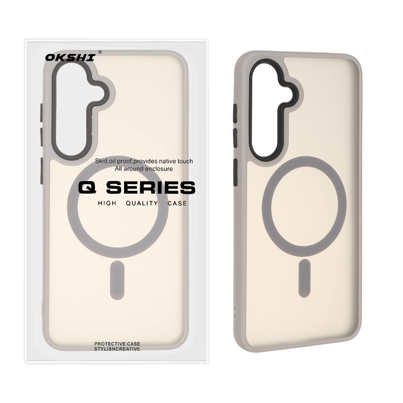 قاب اورجینال Magic Mask مات Magsafe بلک لنز Samsung Galaxy A57 - خاکستری (پک دار)