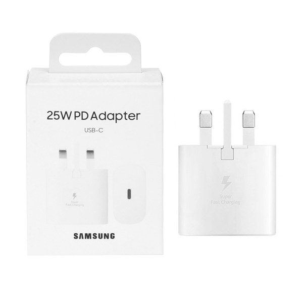 شارژر دیواری سه پین PD و فست تک پورت Samsung مدل EP-TA800 25W - سفید (گارانتی شش ماهه نیکان همراه)
