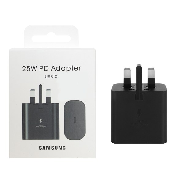 شارژر دیواری سه پین PD و فست تک پورت Samsung مدل EP-TA800 25W - مشکی (گارانتی شش ماهه نیکان همراه)