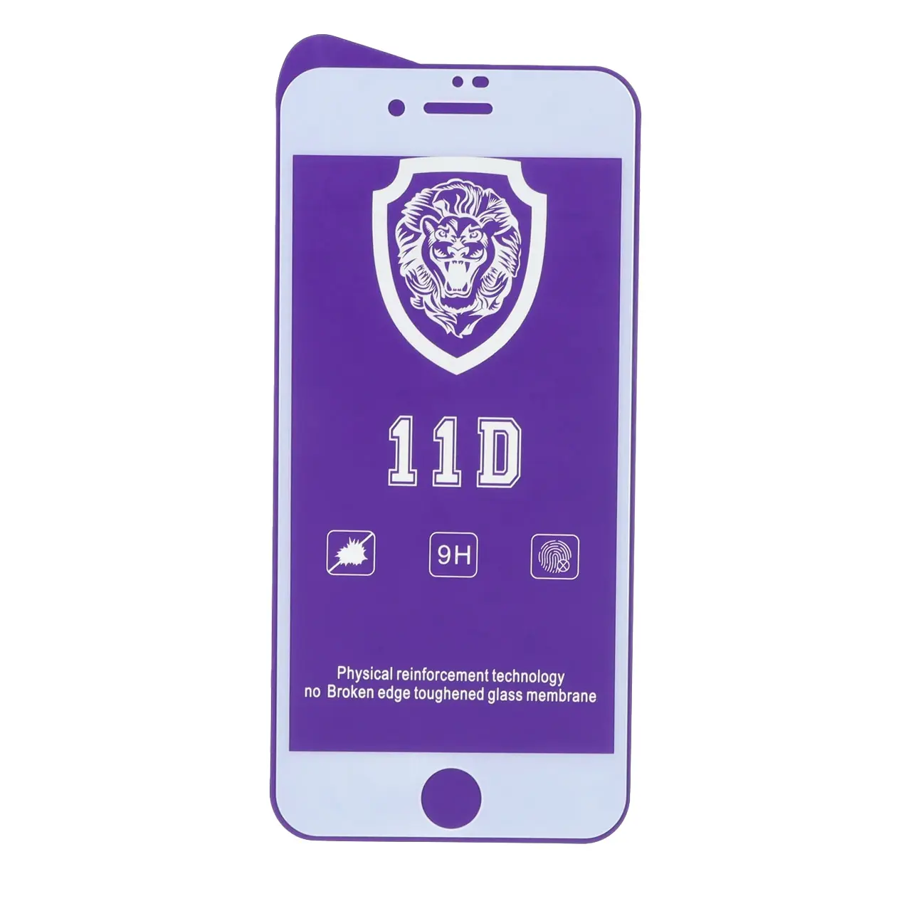 محافظ صفحه نمایش شیشه ای Full Cover Lion 11D مدل Apple iPhone 7 / iPhone 8 / iPhone SE 2020 - سفید