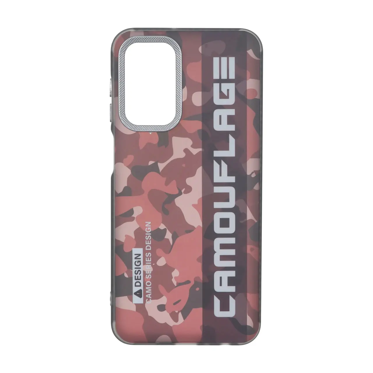 قاب Camouflage چریکی محافظ لنز کربن Samsung Galaxy A23 - زرشکی
