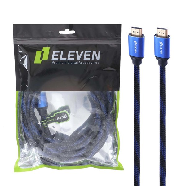 کابل 3 متری Eleven HDTV - آبی (گارانتی یکساله شرکتی)