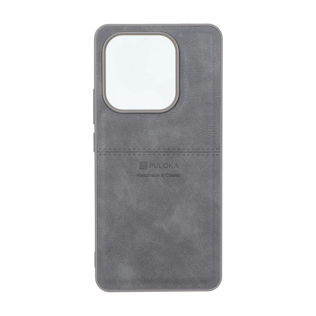 قاب طرح چرم Puloka خط دار Xiaomi Redmi Note 14 4G - خاکستری