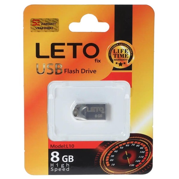 فلش مموری Leto Fix مدل L10 USB2.0 ظرفیت 8GB - نقره ای