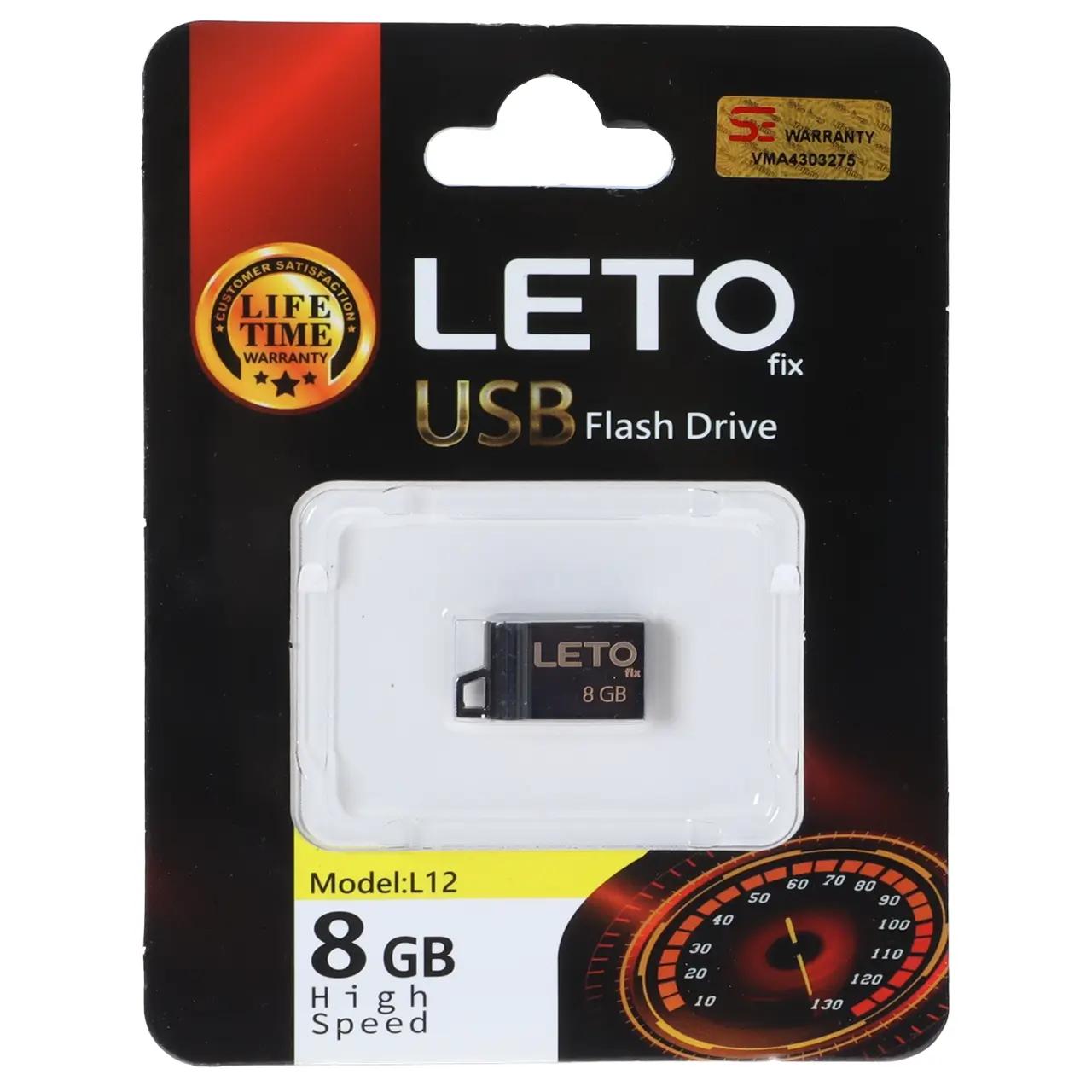 فلش مموری Leto Fix مدل L12 USB2.0 ظرفیت 8GB - مشکی