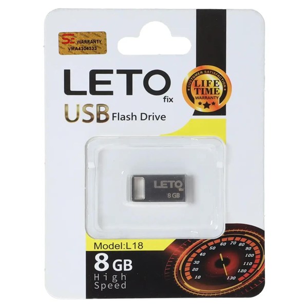 فلش مموری Leto Fix مدل L18 USB2.0 ظرفیت 8GB - نقره ای