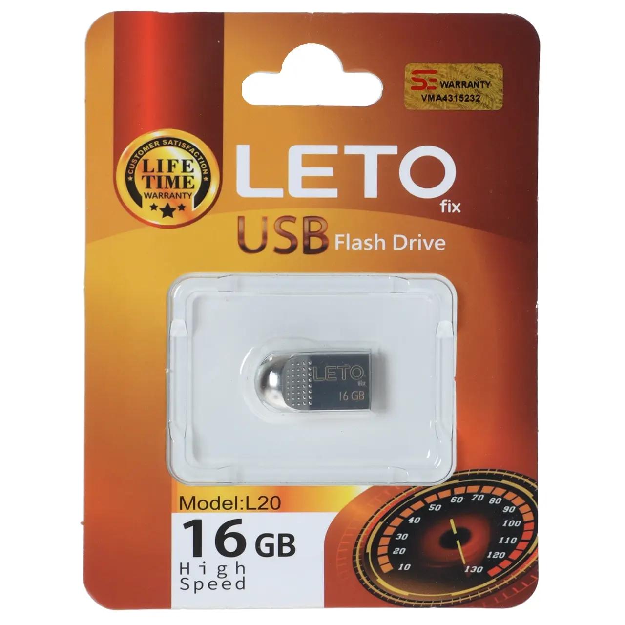 فلش مموری Leto Fix مدل L20 USB2.0 ظرفیت 16GB - نقره ای