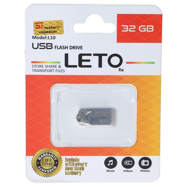 فلش مموری Leto Fix مدل L10 USB2.0 ظرفیت 32GB - نقره ای