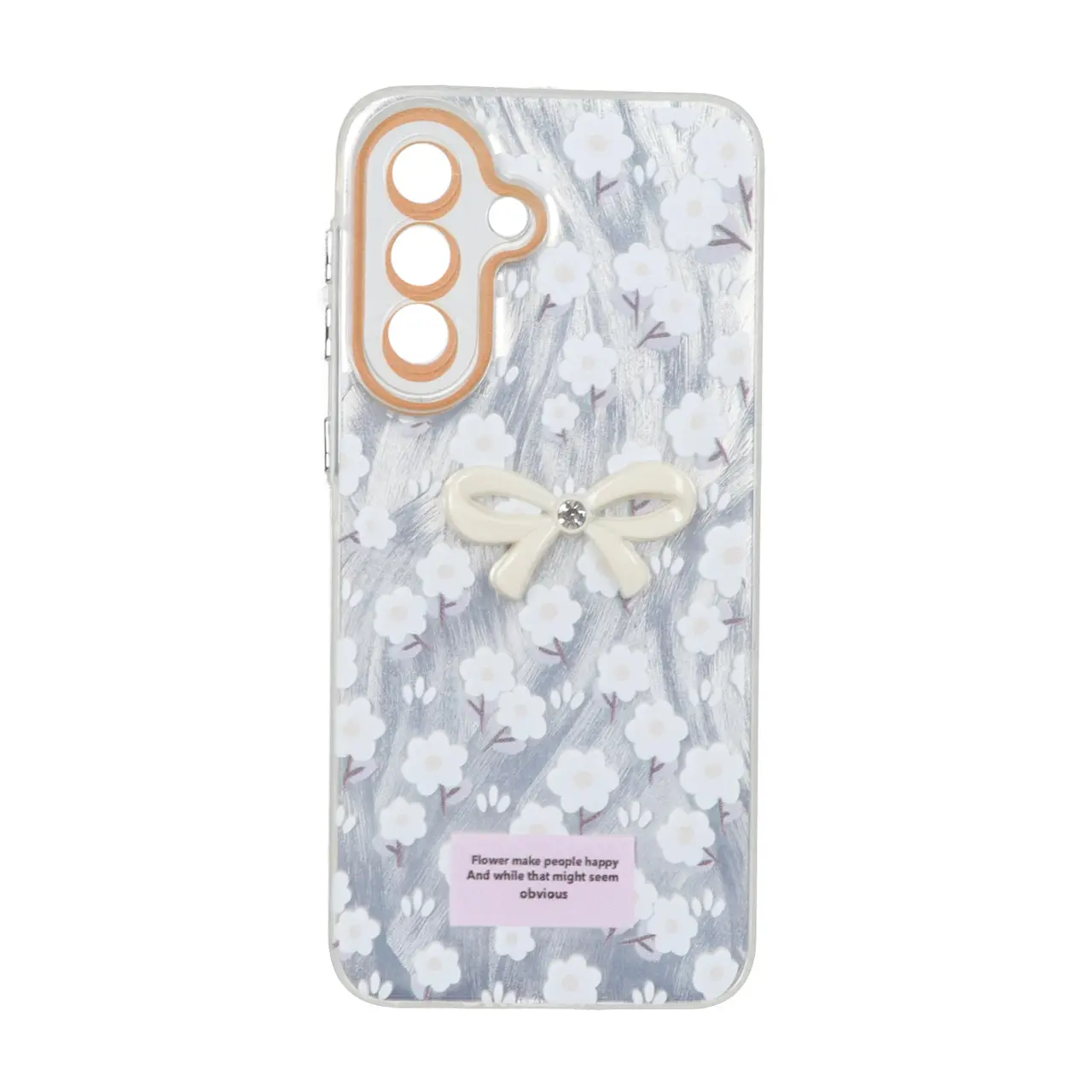 قاب اطلسی Flower پاپیون دار Samsung Galaxy A37 - طرح 116