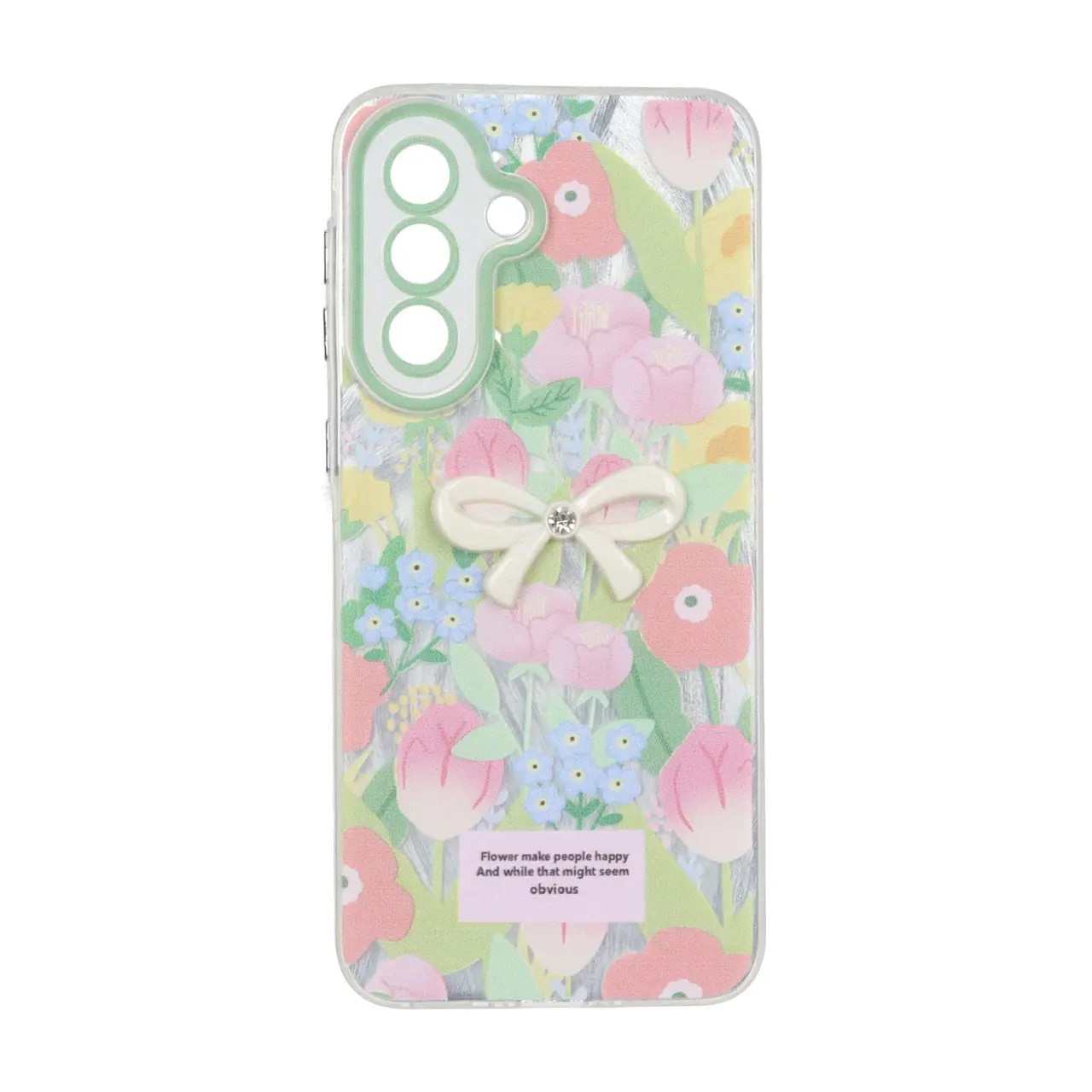 قاب اطلسی Flower پاپیون دار Samsung Galaxy A37 - طرح 120