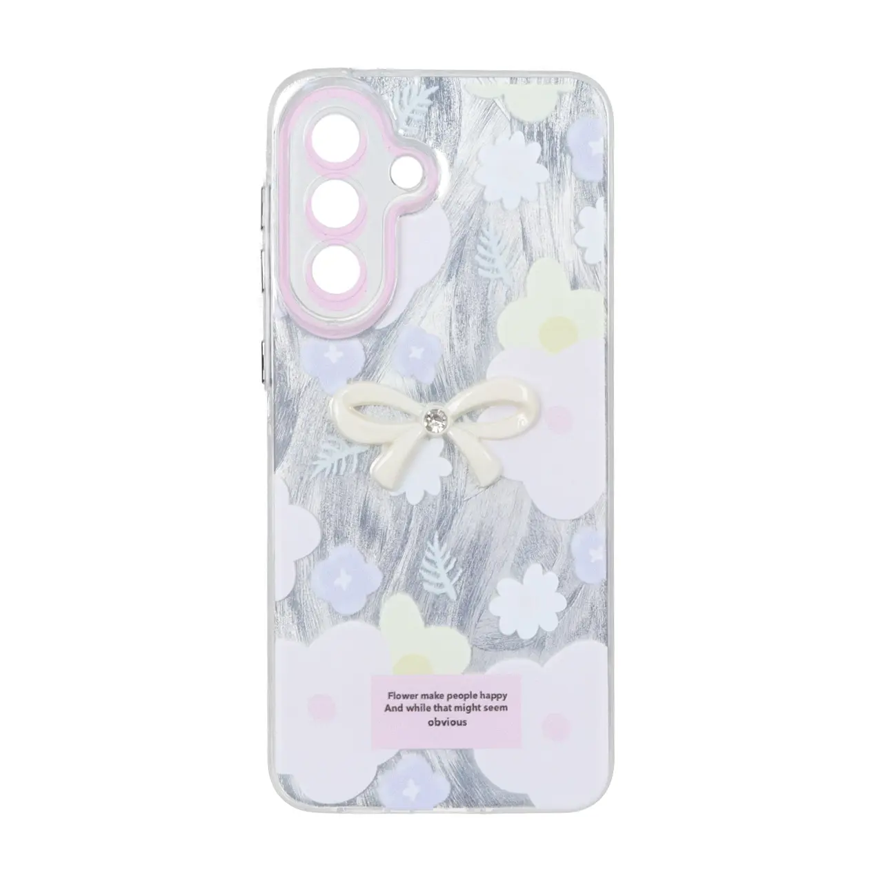 قاب اطلسی Flower پاپیون دار Samsung Galaxy A57 - طرح 123