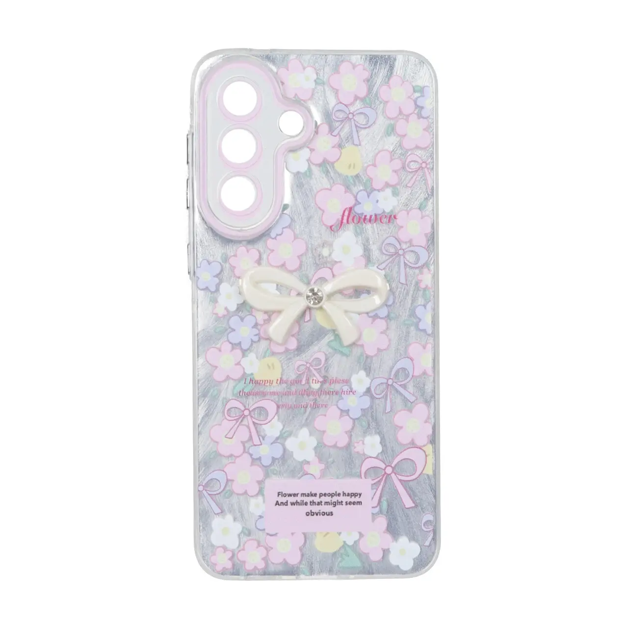 قاب اطلسی Flower پاپیون دار Samsung Galaxy A57 - طرح 124