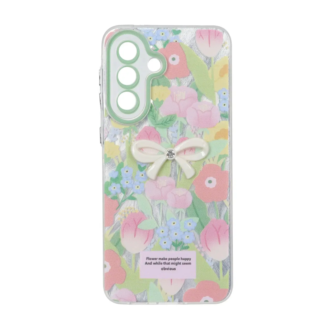 قاب اطلسی Flower پاپیون دار Samsung Galaxy A57 - طرح 125