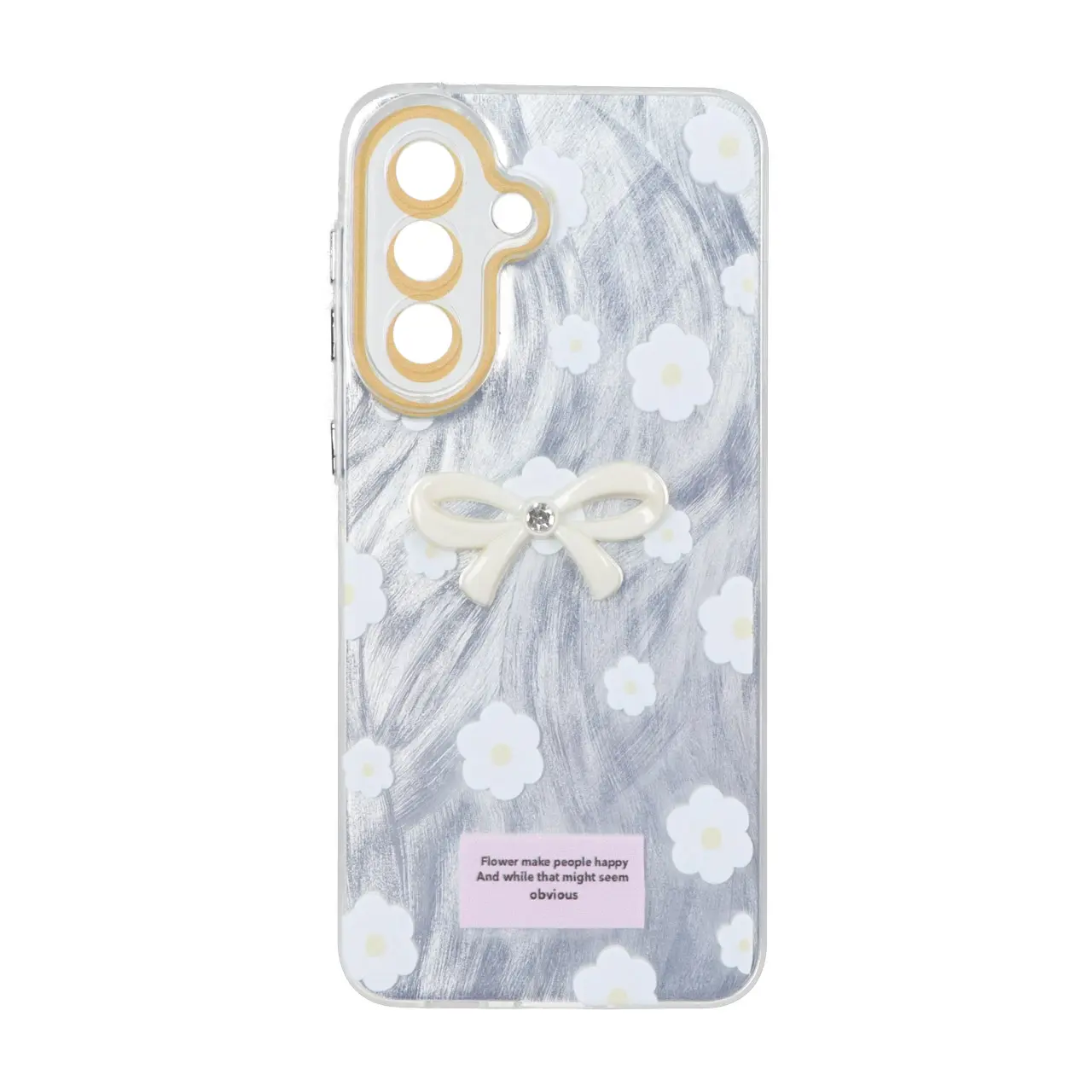 قاب اطلسی Flower پاپیون دار Samsung Galaxy A57 - طرح 126