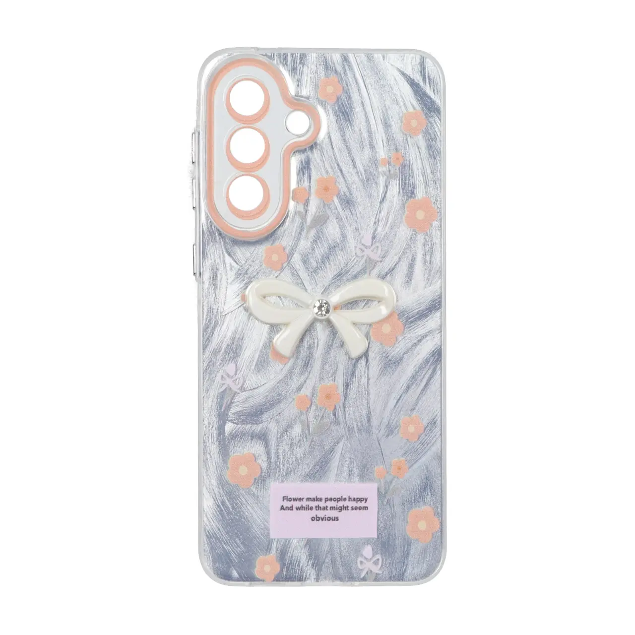 قاب اطلسی Flower پاپیون دار Samsung Galaxy A57 - طرح 129