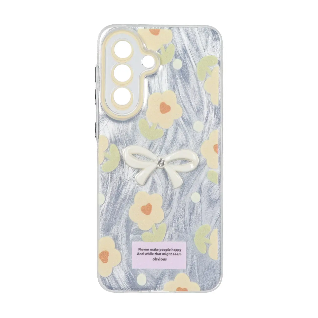 قاب اطلسی Flower پاپیون دار Samsung Galaxy A57 - طرح 130