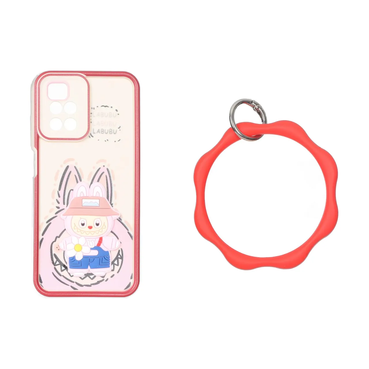 قاب Solid Case عروسک برجسته النگویی محافظ لنز رنگی Xiaomi Redmi 10 / Redmi 10 Prime - طرح 528