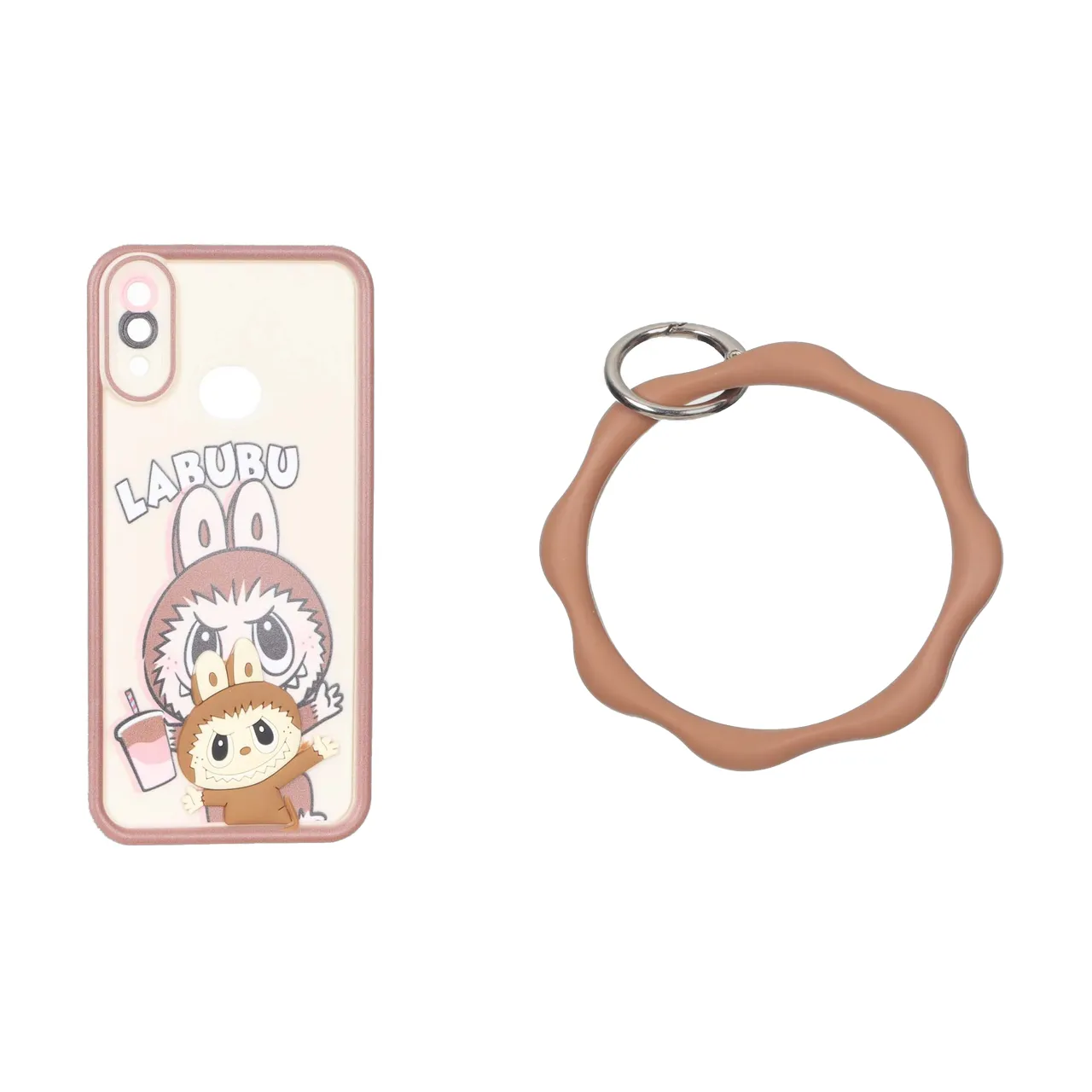 قاب Solid Case عروسک برجسته النگویی محافظ لنز رنگی Samsung Galaxy A10s - طرح 553