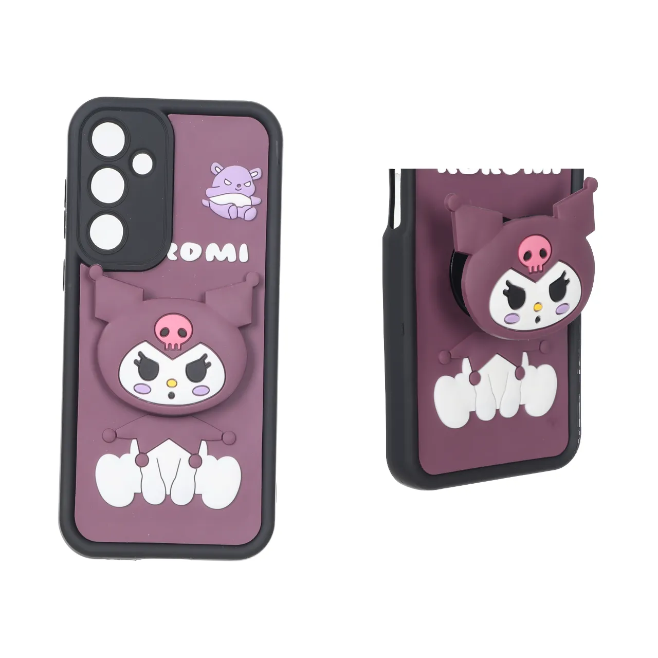 قاب Solid Case پاپ سوکت عروسکی برجسته Samsung Galaxy A55 - طرح 119